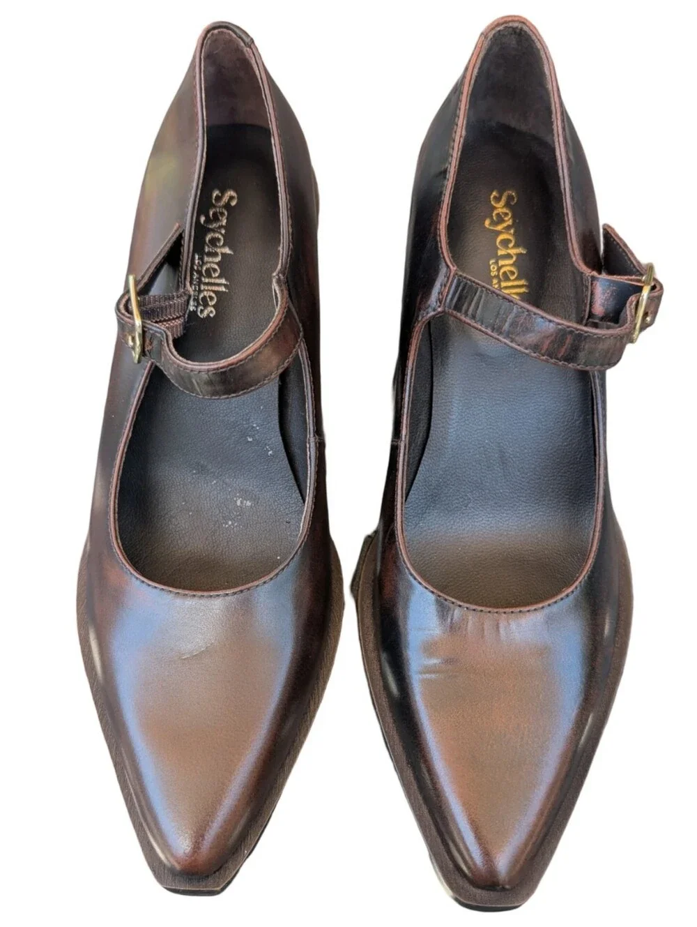 Seychelles Sparks pointed toe Mary Jane Wedge Pumps Size 6 NEW